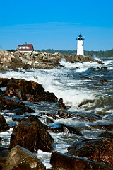 Rough Surf on Rocky Shore by Portsmouth Harbor Light 4